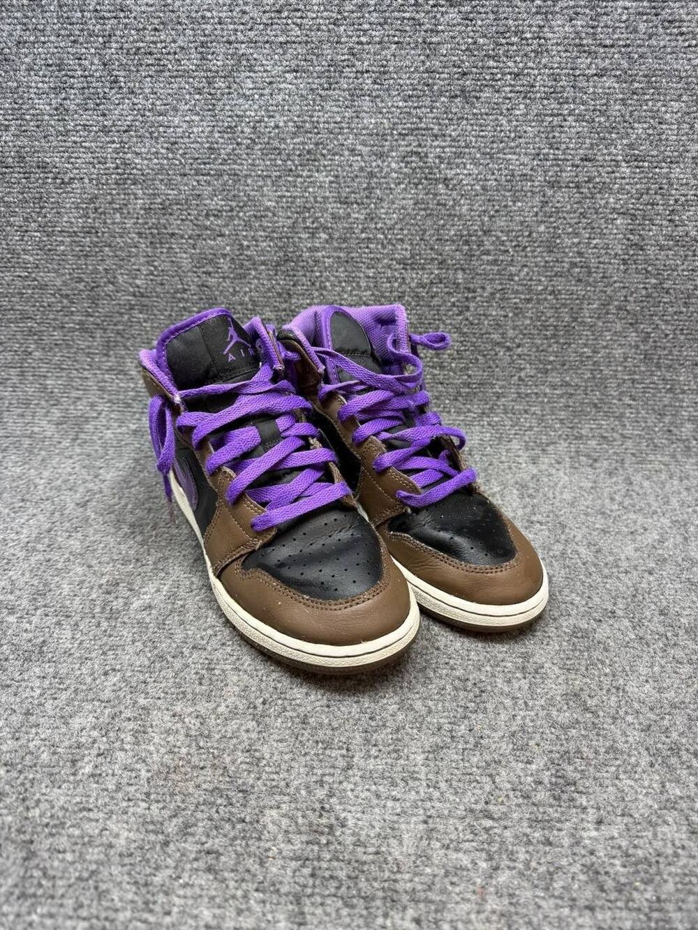 Air Jordan 1 Low GS Brown Purple DQ8423-215 Youth 6.5Y Sneakers